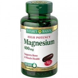Nature's Bounty Magnesium Mineral Supplement Softgels, 400mg, 75 count