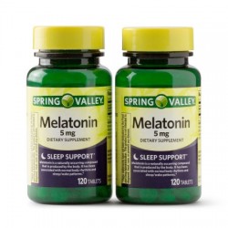 Spring Valley Melatonin Tablets, 5 mg, 120 Ct, 2 Pk