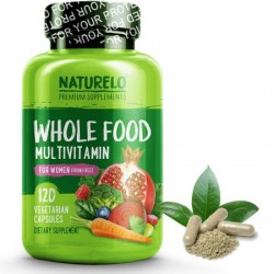 Whole Food Multivitamin for Women - IRON FREE - Vegan/Vegetarian - 120 Capsules