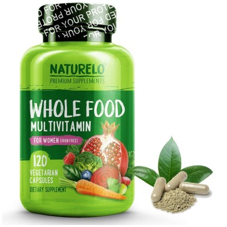 Whole Food Multivitamin for Women - IRON FREE - Vegan/Vegetarian - 120 Capsules